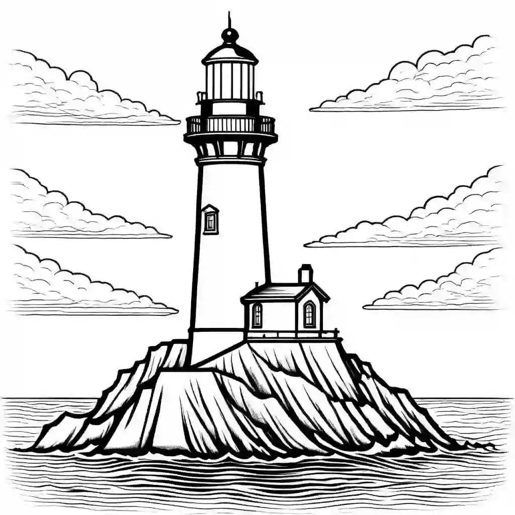 Lighthouses coloring pages